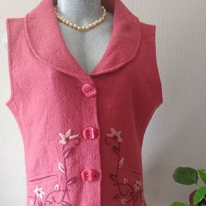 Moffi International 100% Wool Vest Size M